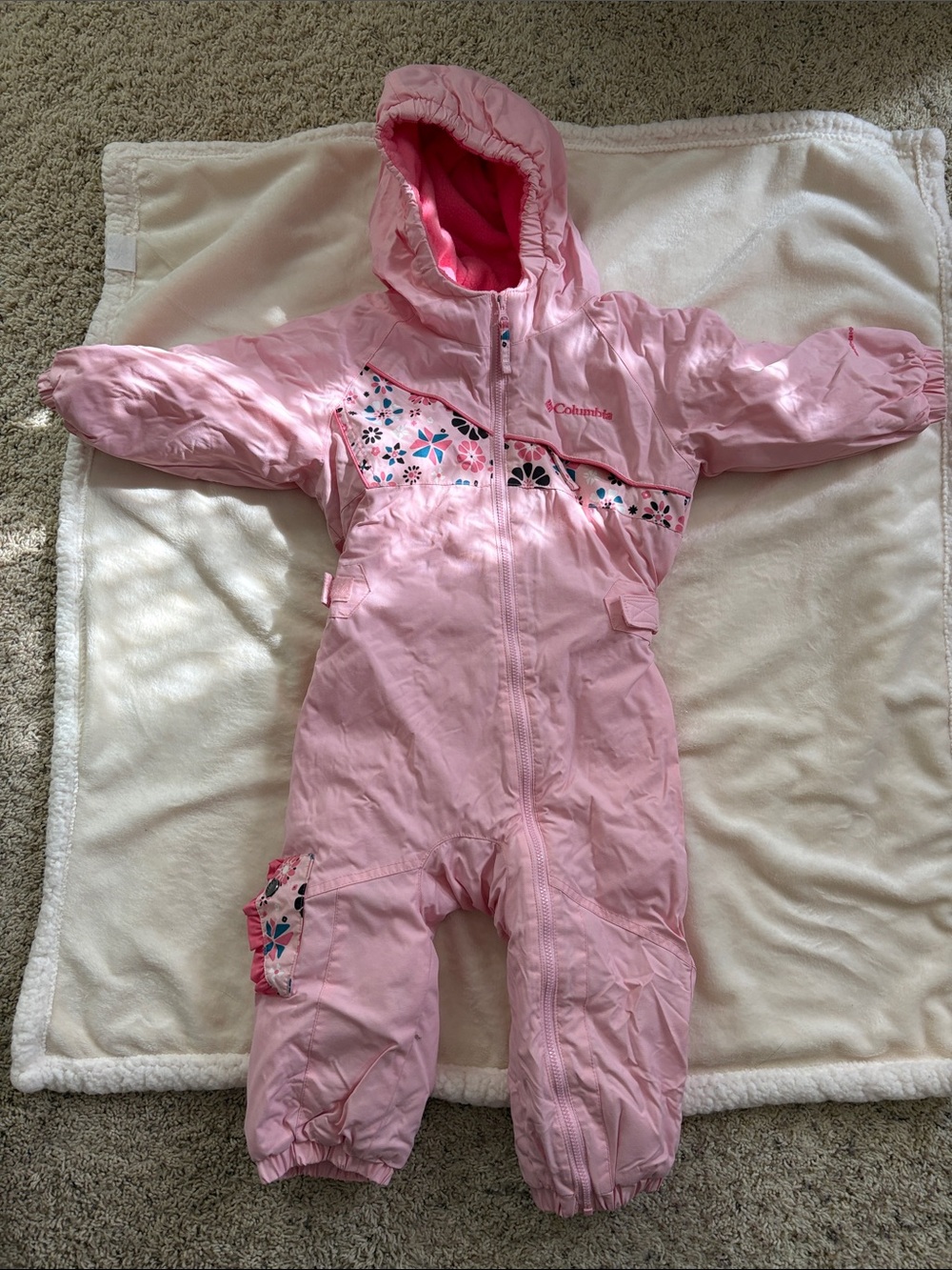 Columbia Pink Toddler One-Piece Snow Suit